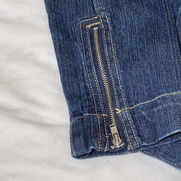 Banana Republic Moto Denim Petite Jacket Size Medium - Picture 8 of 12